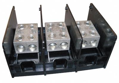 MERSEN Power Distribution Block: Open, Lug, Lug - Open Blocks with Lugs