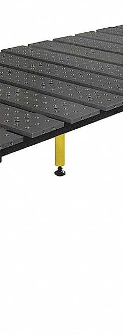 BUILDPRO Welding Table: 30.5 in Ht, 38 in Dp, 78 in Wd, 4,400 lb Wt Capacity, Nitrided (MPN TMQB57838). Key specifications — Manufacturer Part Number: TMQB57838; Brand: BUILDPRO; Hole Diameter: 5/8 in.