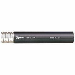 Liquid Tight Conduit: 3/4 in Trade Size, Black, 100 ft Nominal Lg, ATX (MPN ATX-12). Key specifications — Conduit Color: Black; Brand: LIQUATITE; Series: ATX.