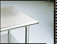 ADVANCE TABCO Work Table: Fixed Ht, Stainless Steel, 48 in x 30 in, 500 lb Overall Load Capacity (MPN VLG - 304). Key specifications — Brand: ADVANCE TABCO.