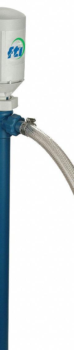 FINISH THOMPSON Electric Drum Pump: Pump with Hose, 4/5 hp HP, 115 V AC, 40 gpm, Polypropylene, PP (MPN PFP-48 & M3V Kit). Key specifications — Brand: FINISH THOMPSON; Suction Tube Material: PP.