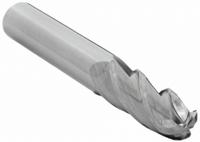 CLEVELAND Ball End Mill: Carbide, 4 Flute, 5/16" Mill Dia, 1-1/8" LOC, 3" OAL (MPN C63545)