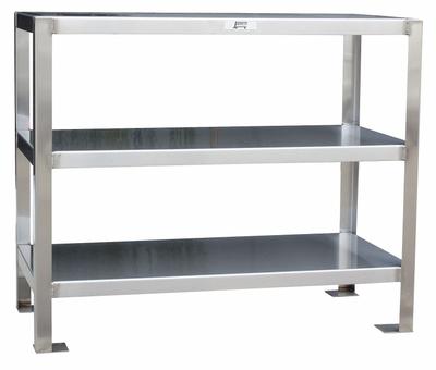 JAMCO Work Table: Fixed Ht, Stainless Steel, 36 in x 18 in - Stainless-Steel-Top Worktables