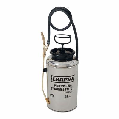 CHAPIN Handheld Sprayer: Spot, 2 gal Tank, Stainless Steel Tank, 25 ft Max Spray Distance - Cleaning & Degreasing Sprayers