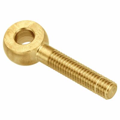 AMPG Fixed Rod End: Brass, Plain, 35 mm Hole Center-to-End Lg, Right Hand - Brass Male Threaded Fixed Rod Ends