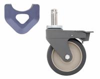 METRO Swivel/Brake Stem Caster: 5 in Caster Wheel Dia, Swivel with Brake, Polyurethane, Polymer (MPN 5PCBX). Key specifications — Caster Wheel/Configuration: Swivel with Brake; Caster Frame Material: Polymer; Brand: METRO; Caster Wheel/Tread Material: Polyurethane; Caster Wheel Type: Tread on Core.