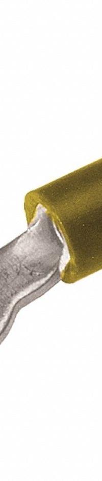 BURNDY Vinyl Ring Terminal For 12 - 10 AWG: Yellow, Vinyl Insulation, 1/2 in Stud Size, 600 V (MPN TP1012). Key specifications — attr1308027: BURNDY; attr1356587: Funnel Entry.