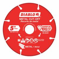 DIABLO Diamond Saw Blade: Metal, 5 in Blade Dia., 7/8 in Arbor Size, Wet/Dry, Better, Segmented (MPN DDD050DIA101F). Key specifications — attr1097734: Wet/Dry; attr1097738: Circular Saw; attr1097751: DIABLO.