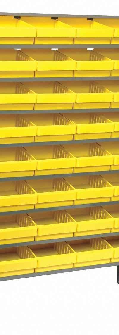 QUANTUM STORAGE SYSTEMS Pick Rack: 36 in x 12 in x 60 in - Metal Stationary Pick Racks with Open-Front Bins