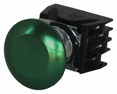 EATON Hazardous Location Push Button: 30 mm, Metallic, Mushroom Head Profile - Mushroom-Head Push Buttons