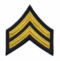 HEROS PRIDE Embroidered Patch: CPL, 3 in, Black/Gray, Polyester/Rayon, Rank Insignia, 1 PR (MPN 5416C). Key specifications — attr188498: 3 in; attr188499: Black; attr188500: Rayon; attr188503: CPL; attr193746: HEROS PRIDE.