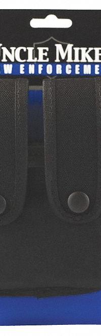 UNCLE MIKE'S Magazine Pouch: Black, Nylon, 5 1/4 in x 4 in, Snap Closure, For 2 1/4 in Belt Wd (MPN 88371). Key specifications — attr188437: Black; attr188438: Nylon; attr188431: Magazine Pouch.