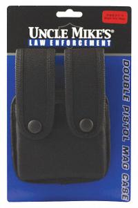 UNCLE MIKE'S Magazine Pouch: Black, Nylon, 5 1/4 in x 4 in, Snap Closure, For 2 1/4 in Belt Wd (MPN 88371). Key specifications — attr188437: Black; attr188438: Nylon; attr188431: Magazine Pouch.