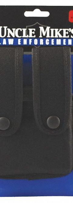 UNCLE MIKE'S Magazine Pouch: Black, Nylon, 5 1/4 in x 4 in, Snap Closure, For 2 1/4 in Belt Wd (MPN 88371). Key specifications — attr188437: Black; attr188438: Nylon; attr188431: Magazine Pouch.