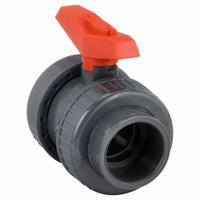 GF PIPING SYSTEMS Manual Two-Way Ball Valve: 2 in, PVC, Straight, FNPT x FNPT, Full Port Ball Port (MPN 161375007). Key specifications — Brand: GF PIPING SYSTEMS; Handle: Tee.