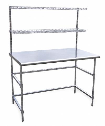 APPROVED VENDOR Workstation: Adj Ht, Stainless Steel, 60 in x 30 in - NSF-Certified Workstations