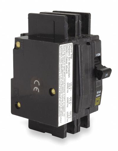 SQUARE D Miniature Circuit Breaker: 60 A, 120/240V AC, Single Phase, 10kA at 120/240V AC - QOU Series, Unit-Mount Square D Miniature Circuit Breakers