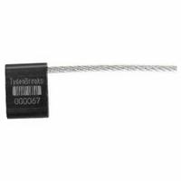 TYDENBROOKS Security Seal: Black, Steel, 16 in Cable Lg, 13/64 in Cable Dia, Sequential, 200 PK (MPN 46030161-08). Key specifications — Brand: TYDENBROOKS; Marking Color: Silver; Marking Included: Numbers; Marking Message: Blank; Marking Numbering: Sequential.