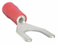 GRAINGER Fork Terminals: Red, Vinyl, 1/4 in Stud Size, 22 AWG – 16 AWG Wire Range, Std Fork, 600 V (MPN 24C913). Key specifications — Barrel Style: Insulation Grip; Manufacturer Part Number: 24C913; Brand: GRAINGER.