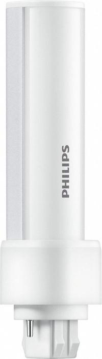 PHILIPS Compact LED Bulb: Type A, 2-Pin (GX23-2), Tube, LED, 4000K, 580 lm Light Output, 5 W Watt (MPN 5PL-C/LED/13H/840/IF5/P/2P 20/1). Key specifications — Brand: PHILIPS; Bulb Designation: 5PL-C/LED/13H/840/IF5/P/2P 20/1; Dimmable: No; Color Temperature: 4000K.