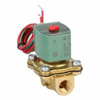 REDHAT Solenoid Valve: 2-Way, Normally Closed, 3/8 in Pipe Size, 110V AC/120V AC, Watertight (MPN 8210G001E). Key specifications — Pipe Size: 3/8 in; Voltage: 110V AC; Brand: REDHAT; Coil Enclosure: Watertight.