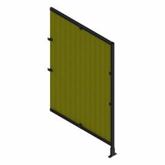 T-Slot Framing System Panel: Add-On, Black, 84 in H x 24 in W x 5 1/2 in D, Mesh (MPN 48252). Key specifications — Finish: Anodized/PVC-Coated; Brand: FAZTEK; Panel Color: Yellow; Panel Type: Mesh; Color: Black; Material: Wire; Mesh Shape: Square; Assembly: Unassembled.