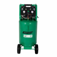 SPEEDAIRE Air Compressor: Quiet, Oil Free, 20 gal, Vertical, 1.8 hp, 4.5 cfm @ 90 psi, 120 VAC, 12 A (MPN 787U80). Key specifications — attr48686: Oil Free; attr48685: 120 VAC; attr48689: 3.3 cfm; attr48678: 12 A; attr48671: SPEEDAIRE; attr124308: Quiet (less than 75 dBA).