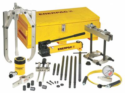 ENERPAC Hydraulic Puller Set: 20 ton Capacity with Attachments - Ram Puller Sets