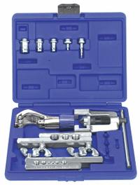 IMPERIAL Tube Working Kit: Single 45 Degree, Aluminum/Brass/Copper/Stainless Steel/Steel, Case (MPN 275-FSC). Key specifications — attr470063: Tool Case; attr470064: Yes; attr470070: Self-Centering; attr514815: Aluminum; attr542239: Case; attr542240: Flaring and Swaging Kit; attr447992: 275-FSC; attr447995: IMPERIAL.