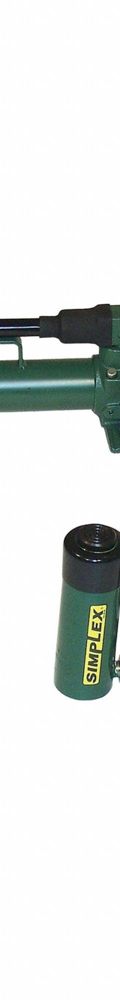 SIMPLEX Cylinder and Hand Pump Set: 10 ton Cylinder Nominal Capacity, 2 3/16 in Cylinder Stroke, P42 (MPN ST102A). Key specifications — attr96781: HCA6; attr96779: R102; attr96780: P42; attr98877: SIMPLEX.