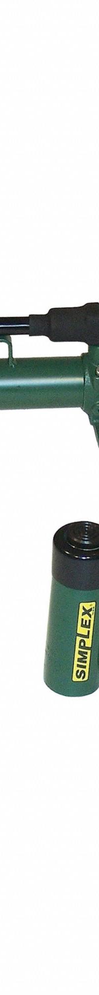 SIMPLEX Cylinder and Hand Pump Set: 10 ton Cylinder Nominal Capacity, 2 3/16 in Cylinder Stroke, P42 (MPN ST102A). Key specifications — attr96781: HCA6; attr96779: R102; attr96780: P42; attr98877: SIMPLEX.