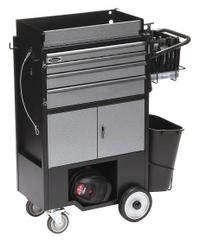 FLEXCART Tool Utility Cart: Silver, 37 1/2 in Wd, 14 1/2 in Dp, 45 in Ht, No Lid, 3-Point Locking (MPN FC-400LEWAT). Key specifications — attr1116771: Pliers; attr1116772: FLEXCART; attr1116768: 3-Point Locking.