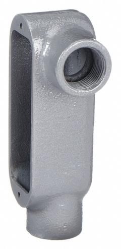 Conduit Outlet Body: Iron, 1 1/2 in Trade Size, LL Body, 36 cu in Body Capacity, Threaded Hub (MPN OLL-5M). Key specifications — Finish: Powder Coated; Includes: Stainless Steel Screws; For Use With: IMC; Brand: HUBBELL KILLARK; Hub Style: Threaded; Mfr. Series: O.