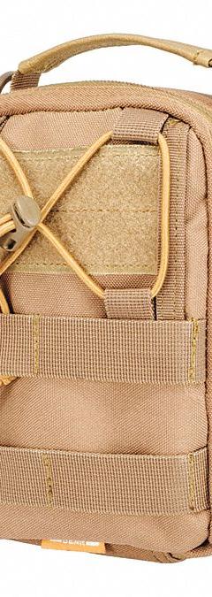 BARSKA Medical Pouch: Tan, Nylon, 7 in x 5 1/2 in, Zipper Closure (MPN BI13008). Key specifications — Color: Tan; Material: Nylon; Pouch Type: Medical Pouch.