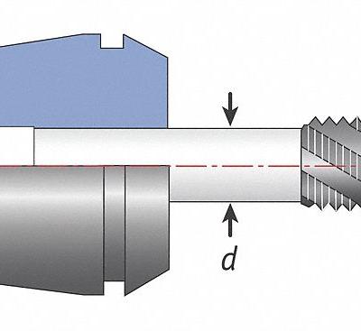 TECHNIKS Rigid Tap Collet: ER20, For 1/2 in Taps - ER Rigid Tap Collets