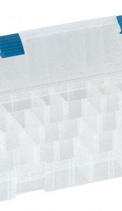 PLANO Compartment Box: 14 in x 9 in x 2 in, Clear, Not Electrostatic Discharge Conductive, Latch (MPN 2370076). Key specifications — ESD Conductive: Not Electrostatic Discharge Conductive; Color: Clear; Brand: PLANO; Material: Plastic.