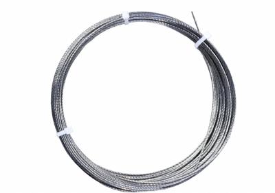 APPROVED VENDOR Wire Rope: Galvanized Steel, 1 x 19, 420 lb Working Load Limit - Galvanized-Steel Wire Rope