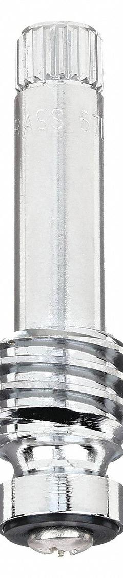 T&S BRASS Cartridge Spindle: Use with Cold Water, Brass, Brass, 2 1/8 in Overall Lg, LH Spindle (MPN 67L). Key specifications — For Water Temperature: Cold; Compatible Brand: T&S Brass; Product Type: Cartridge Spindle; Includes: LH Spindle; Material: Brass.
