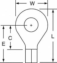 3M Ring Terminal: Bare, 1/4 in Stud Size, 12 AWG to 10 AWG Wire Sizes, 600 V, Butted Barrel & Seam (MPN MU10-14RHTK). Key specifications — Brand: 3M.