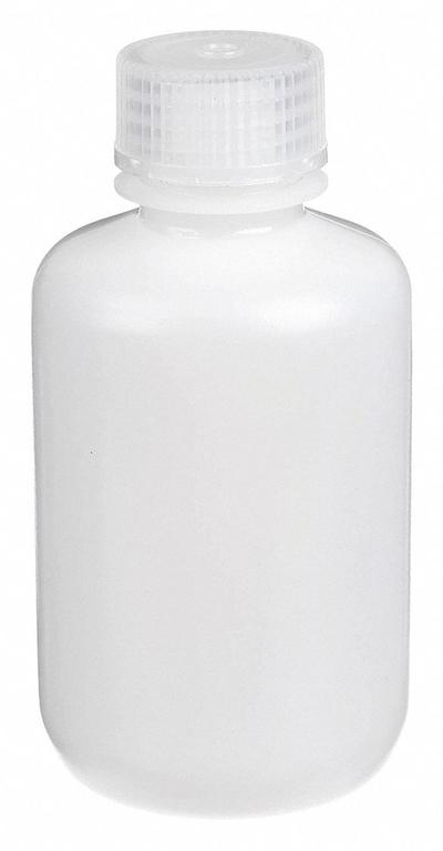 APPROVED VENDOR Reagent Bottle: HDPE, 4 fl oz, 125 mL, Colorless - HDPE Narrow Mouth Round Lab Bottles