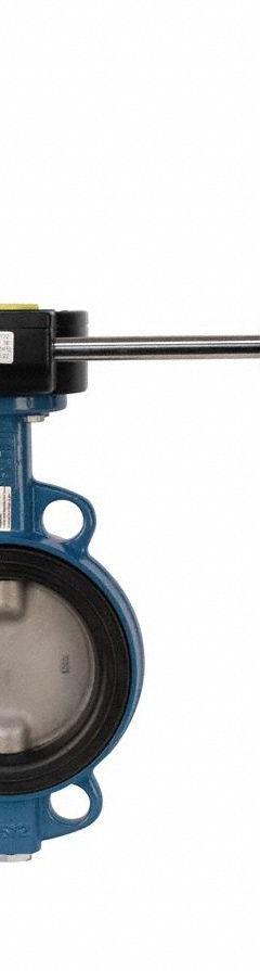 GHIBSON Butterfly Valve: 10 in Pipe Size, Concentric, 250 psi Max. Pressure (CWP), Wafer, EPDM (MPN GN500S-10). Key specifications — Brand: GHIBSON; Handle Type: Gear Operated Handwheel; Disc Material: Stainless Steel.
