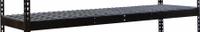 HALLOWELL Shelf: 48 in x 36 in, 500 lb Load Capacity, Steel, 4 ga Decking, Black, Shelf (MPN DRHCWL4836ME). Key specifications — Decking Material: Steel; Includes: (4) Beams; Decking Finish: Powder Coated; Shelf Configuration: Single Straight; Color: Black; Frame Material: Steel; Brand: HALLOWELL; Frame Finish: Powder Coated.