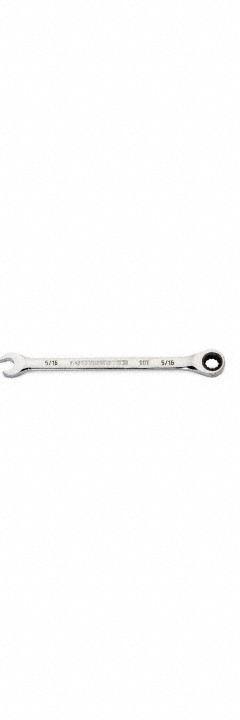 GEARWRENCH Combination Ratcheting Wrench: Alloy Steel, Full Polish Chrome, 5/16 in Head Size, Std (MPN 86941). Key specifications — attr309600: 5/16 in; attr309611: Full Polish Chrome; attr309610: Alloy Steel; attr309604: Yes; attr309612: No; attr309613: No; attr309615: No; attr324932: GEARWRENCH.