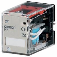 OMRON General Purpose Relay: Socket Mounted, 24V DC, DPDT, 8 Pins/Terminals, K Socket (MPN MY2ZN-D2 DC24). Key specifications — Brand: OMRON; Base Type: Square; Mounting Style: Plug-In; Electrical Connection: Plug-In; Manufacturer Part Number: MY2ZN-D2 DC24; Series: MY Series.