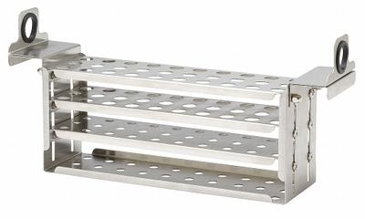 POLYSCIENCE Tube Rack: 3 in Overall Wd, 4 1/2 in Overall Ht, 13 in Overall Lg, Stainless Steel - Lab Storage Racks