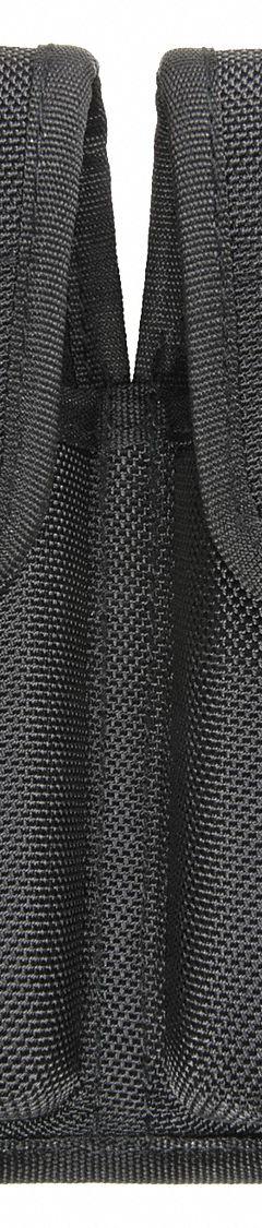 HEROS PRIDE Magazine Pouch: Black, Nylon, Ballistic, 6 1/2 in x 1 5/8 in, Snap Closure (MPN 1034). Key specifications — attr188437: Black; attr188438: Nylon; attr188431: Magazine Pouch.