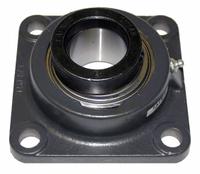TIMKEN 4 Bolt Flange Bearing: Radial Ball, 1 11/16 in Bore, Cast Iron, Eccentric Collar, Square (MPN RCJ 1-11/16). Key specifications — Bore Type: Cylindrical; Brand: TIMKEN; Lubricant Material: NLGI #2 Equivalent; Mounting Bolt Size: 7/16 in; System of Measurement: Inch.