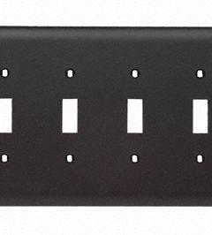 LEGRAND Wall Plate: Toggle, 4 Gang, Brown, Jumbo Size (MPN TPJ4). Key specifications — Brand: LEGRAND; Material: Nylon.