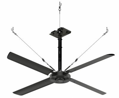 HUNTER INDUSTRIAL Ceiling Fan: 28,484 cfm Airflow, 8 ft Blade Dia, Variable Speeds, 480V AC - Industrial HVLS Ceiling Fans