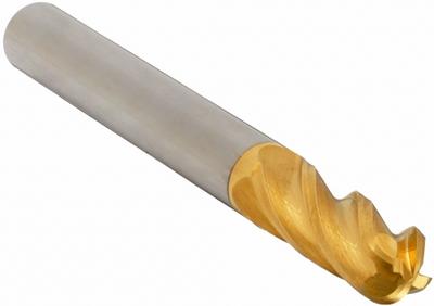 APPROVED VENDOR Ball End Mill: Carbide, TiN Coated, 4 Flute, 3/4" Mill Dia, 1-1/2" LOC - General Purpose Carbide Ball End Mills